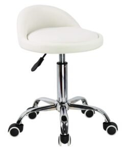 Meishida Round Rolling Stool Pully Stool with Backrest Adjustable Swivel Drafting Task Chair