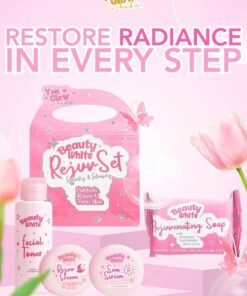 Beauty White Rejuv Set Skin Care Kit with Toner Soap Sun Cream Rejuvenating Cream Whitening Brightening Anti Acne Dark Spot Remover Anti Aging Face Care