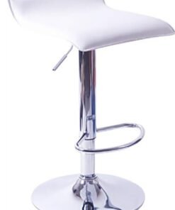 Adjustable Bar Chair Swivel Bar Stool with Footrest for Counter White