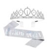 Birthday Queen Sash and Rhinestone Headband Set, Birthday Party Decor Favor Gift