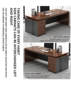 Alternative view of keke Modern Multifunctional Computer Table Home Office Writing Workstation with Storage Shelves 140 CM