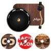 Kimaya Car Air Freshener Fragrance Diffuser, Retro Car Air Diffuser with Clip Record Player Shape, Vanilla Scented with 3 Popular Custom Air Freshening Decorative CD's, Perfect Gift For Music Lovers, Mocha