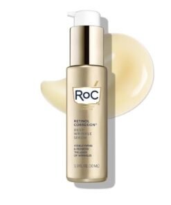 RoC Retinol Correxion Deep Wrinkle Retinol Face Serum with Ascorbic Acid, Daily Anti-Aging Skin Care Treatment for Fine Lines, Dark Spots, Acne Scars, 1 Ounce