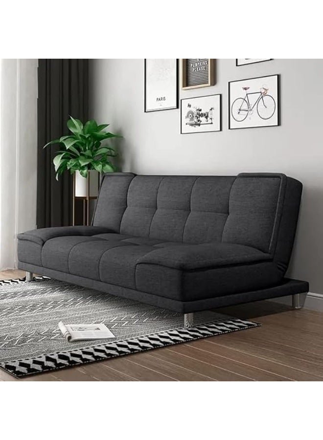 Ripple FURNITURE Uae Homes Fabric Sofa Bed for Living Rooms, Apartments, Offices, 185 cm (Dark Grey)