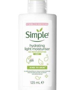 simple Face Cream For Sensitive Skin Hydrating Light Moisturiser 125ml