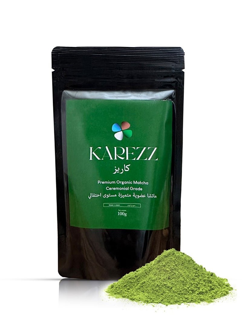 KAREZZ Organic Japanese Matcha Premium Quality 100gm Ceremonial Grade