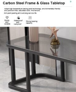 Glanfen Living Room Household Tempered Glass Slate Tv Cabinet - Image 3