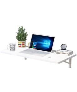 MARGOUN Folding Table Wall Mounted Computer Desk White 60*100 cm