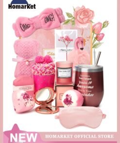 HomarKet Gift Basket for Women - Birthday Gift Box, Get Well Soon Gift Set Contains 13 Inspirational Gifts, Relaxing Spa Treatment Package for Women, Bestie Friendship, Female Friend Gift