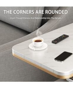 Alternative view of Arabest Modern Minimalist Sofa Side Table, Home Living Room Small Coffee Table, Multifunctional Small Square Table