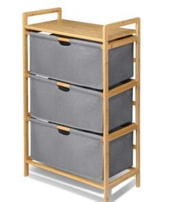 NKX 3 Tier Portable Children Cloth Storage Cabinet wardrobe