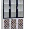 SULSHA Modern 6 Door Wooden File CABINET & Book Shelf Glass Door