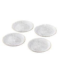 Shuer 4-Piece Glass Plate Set Round Clear 15.5cm