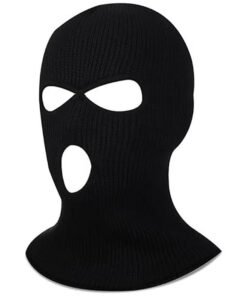 Happy D 3 Hole Balaclava Full Face Mask Unisex Winter Neck Warm Knitted Balaclava Face Cover for Men Women Outdoor Sport Fishing Skiing One Size Fit All
