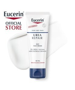 Eucerin Urearepair Plus 5% Urea Face Cream With Ceramide And Lactate Suitable For Mature And Diabetic Skin, Dry And Dry Skin White 50ml