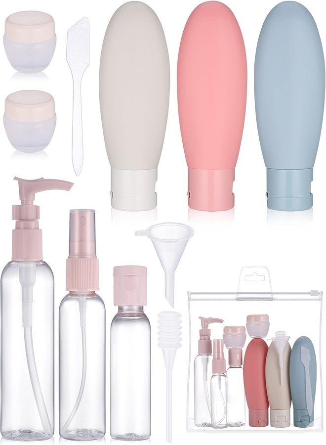 NHSK Enterprise Travel Containers Kits, 11 PCS Travel Accessories Leakproof Squeezable Travel Bottles Refillable Containers Kit with Bags for Cosmetic, Shampoo, Lotion Liquids