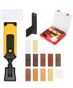 SYOSI Floor and Furniture Repair Kit, Wood Floor Hardwood Furniture Scratch Repair Set with 11 Colors Repair Wax Sticks and Melting Tool Restore Scratches, Cracks for Wood Floors, Table, Door