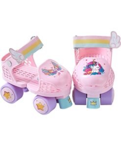 Garlo Kids Roller Skates Girls and Boys Ages 2-6, Toddler Rollerskates Adjustable Quad Skate Shoes for Beginner