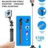 NeePho 170cm Phone Tripod Selfie Stick, All-in-1 Phone Tripod Stand with Remote,Portable,Lightweight Tripod for for Selfies/Live/Video Recording/Travel-Black