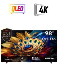 TCL 98 Inch 4K QLED Pro Smart Google TV, HDR 10+, Dolby Vision Atmos, 144Hz VRR+240Hz DLG, ONKYO 2.1ch, Slim & Uni-body Design (2024 Model) 98C655 Black 98C655 Black