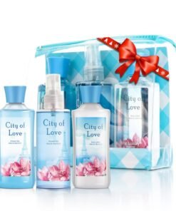 Vital Luxury Bath  Body Care Travel Set  Home Spa Set with Body Lotion Shower Gel and Fragrance Mist Personal Body Care Travel Set City of Love