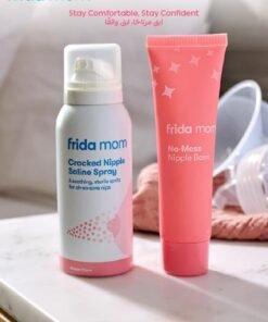 Frida Mom Sore Nipple Set – No-Mess Nipple Balm & Cracked Nipple Saline Spray | Hydrating, Soothing, Made in USA , Lanolin-Free, Organic Oils | Breastfeeding Relief & Baby-Safe