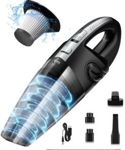 R.VIHAN Portable Mini Handheld Vacuum Cordless Portable Lightweight Wet Dry Vacuum Cleaner for Car Home Pet Hair with Filter 2000mAh Lithium Battery 120W 4000PA