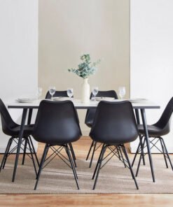 Finland 6-Seater Dining Table and 6 Elvis Dining C...