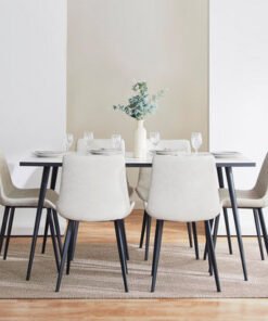 Finland 6-Seater Dining Table and 6 Marwell Dining...