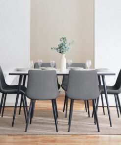 Finland 6-Seater Dining Table with 6 Marwell Dinin...