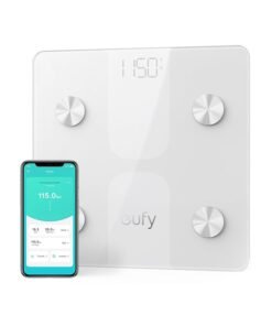 eufy Smart Scale C1 with Bluetooth, Body Fat Scale, Wireless Digital Bathroom Scale, 15 Measurements, Weight/Body Fat/BMI, Fitness Body Composition Analysis,White, lbs/kg