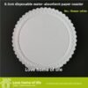 In Stock 7-10cm Hotel Supplies Disposable Absorbent Paper Coasters Pure White Round Embossed Ashtray Paper Pad