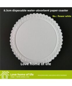 In Stock 7-10cm Hotel Supplies Disposable Absorbent Paper Coasters Pure White Round Embossed Ashtray Paper Pad