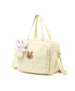 RATSAW Diaper Bag Tote for Baby Girl Mommy Bag Quilted Cotton Baby Diaper Bag Travel Diaper Multifunction Maternity Bag Travel Storage Bag Diaper Tote Bag without Doll