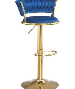 DubaiGallery Luxury bar Stool,Modern Round Adjustable Reception Chair, Gold Velvet Bar Chair, Kitchen high Dining Chair , Height Adjustable and 360° Swivel. Suitable for bar, Home, offce, Cafe