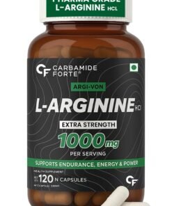 CARBAMIDE FORTE L Arginine 1000Mg Supplement Per Serving 120 Veg Capsules Wt/Capsule 590Mg