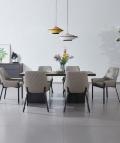 Winchester 6-Seater Dining Table with Chairs and S...
