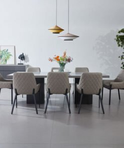 Winchester 8-Seater Dining Table with Chairs and S...