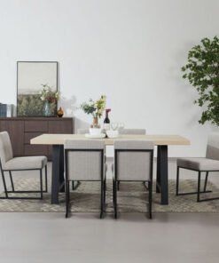 Iris 6-Seater A-Shaped Modular Dining Set with Sid...