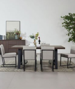 Iris 6-Seater A-Shaped Modular Dining Set with Sid...