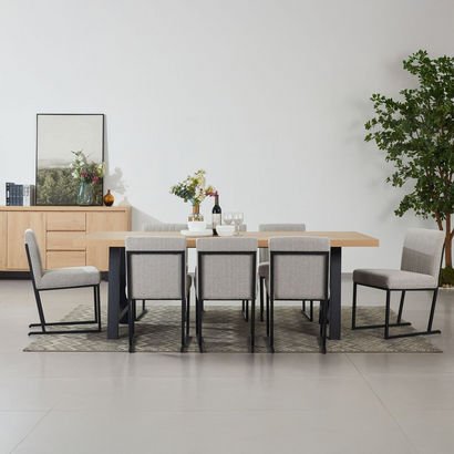 Iris 8-Seater A-Shaped Modular Dining Set with Sid...