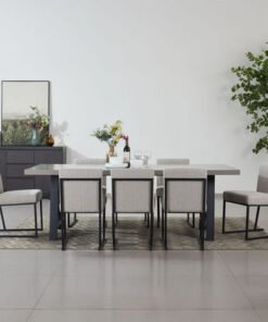 Iris 8-Seater A-Shaped Modular Dining Set with Sid...
