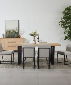 Iris 6-Seater U-Shape Modular Dining Set with Side...