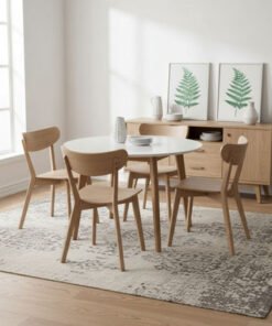 Scandi Luma 4-Seater Round Dining Set