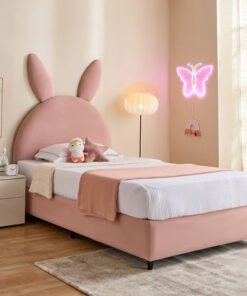 Ivory Hopper Upholstered Single Bed - 90x200 cm