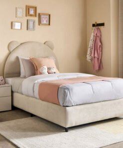 Ivory Clara Upholstered Single Bed - 90x200 cm