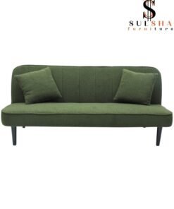SULSHA 3-Seater Fabric Sofa Bed Modern Design Three Seat Sofa Comfortable Living Room Green