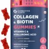 CARBAMIDE FORTE Collagen And Biotin Gummies Supplements For Skin And Hair Mixed Fruit Flavour 60 Gummies