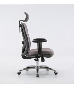 SIHOO M18 Ergonomic Office Chair, Swivel Chair with Adjustable Lumbar Support, Headrest and Armrest, Adjustable Height, Grey - Image 3