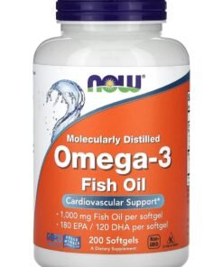 Now Foods Omega-3 Fish Oil Dietary Supplement - 200 Softgels